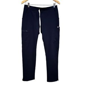 Figs High Waisted Yola Skinny Scrub Pants medical navy blue women’s small read*